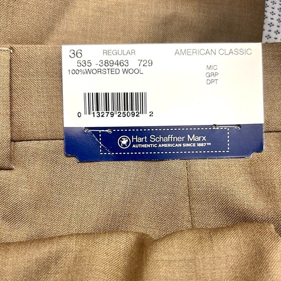 NWT,Hart, Shaffner & Marx, Luxury Men’s Dress Pants,Ready to be Hemmed! ,Sz 36 - Picture 4 of 10